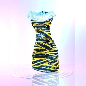 Monster High Replacement Cleo de Nile Disembody Council‎ Dress Yellow Gold Black